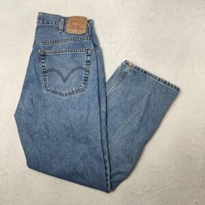 Vintage Levis 505 Jeans Mens Blue Light Y2K‎ Regular Straight 36x32 Cotton Denim